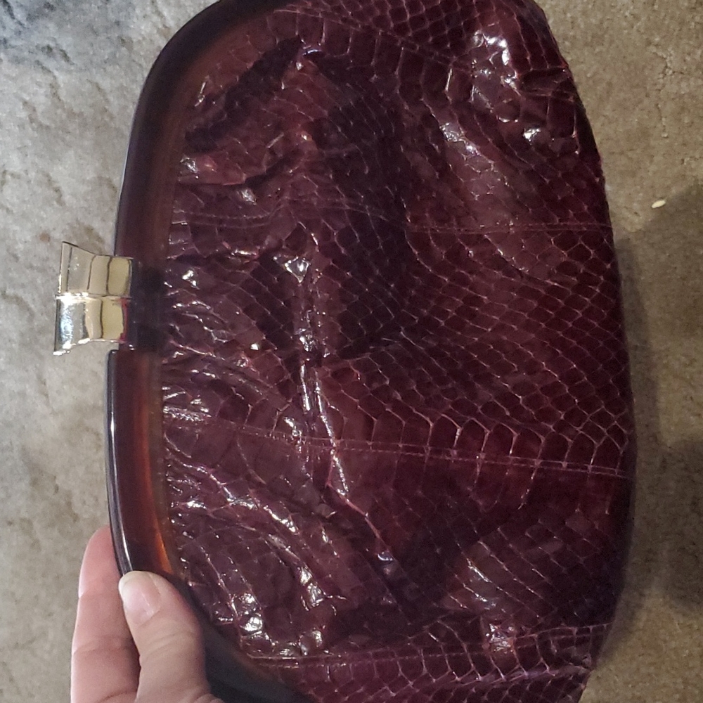 Ruth Saltz vintage bag clutch maroon - Picture 4 of 4